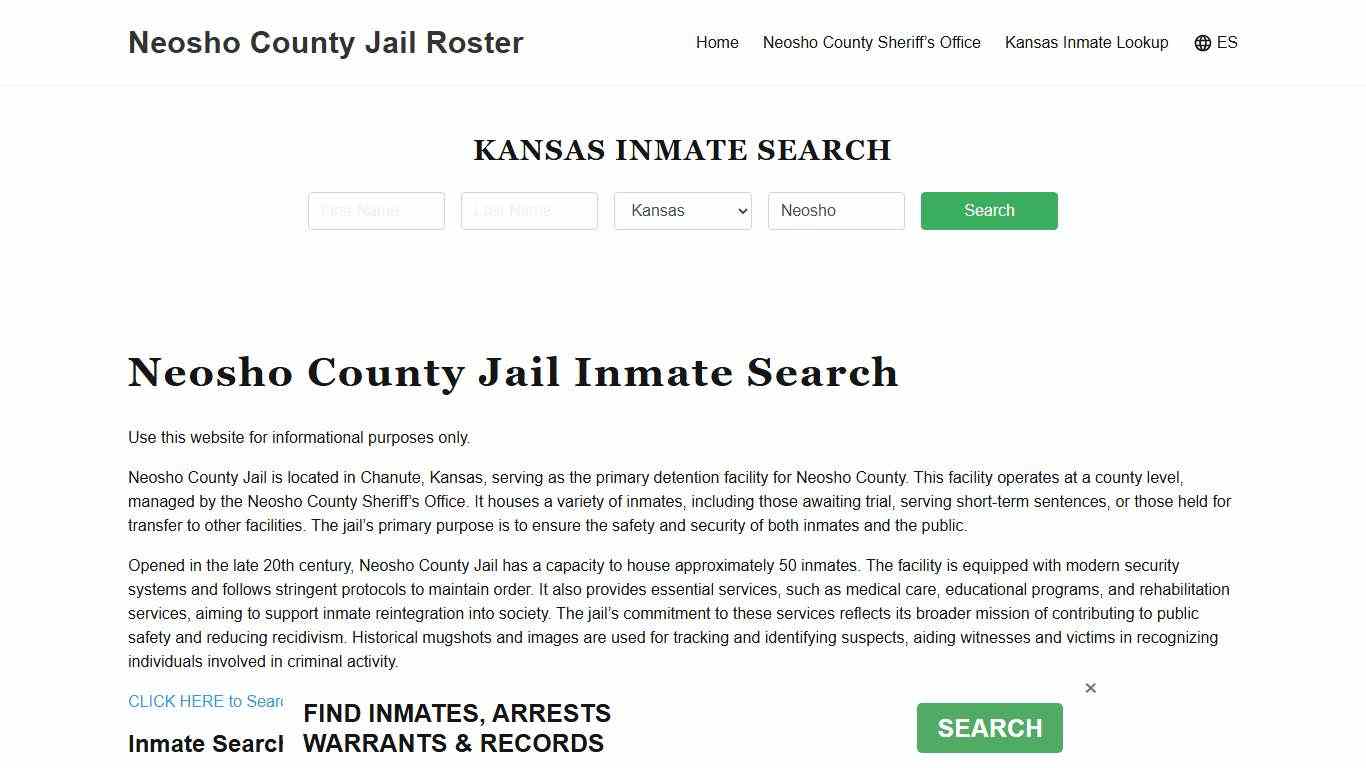 Neosho County Jail Roster Lookup, KS, Inmate Search